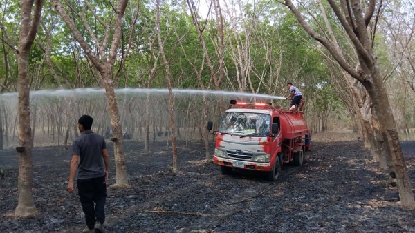 วันที่ 7 กุมภาพันธ์ 2569 เจ้าหน้าที่องค์การบริหารส่วนตำบลโพนงาม ลงพื้นที่ระงับเหตุไฟไหม้ บริเวณสวนยางพาราของชาวบ้าน ภายในบ้านโนนแถลง หมู่ 14 (ทางขึ้นวัดภูไห) เบื้องต้นสามารถระงับเหตุดังกล่าวได้เป็นที่เรียบร้อย